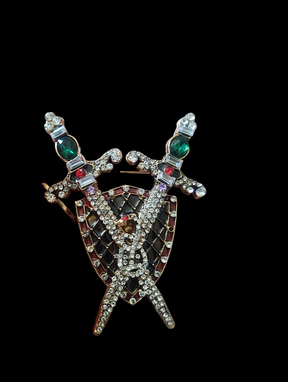 Ornate Shield Brooch